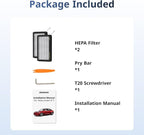 Tesla Model 3/Y HEPA Cabin Air Filter 2 Pack - PM2.5 Activated Carbon Replacement for Model 3 Model Y (2016-2025) H13 True HEPA