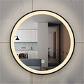 Bathroom Mirror, Round Illuminated LED with Demister Pad with Touch Control Touch Dimmer Switch(60cm/23.6in)