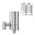 Waterdrop Water Filter for Sink Faucet, 360° Rotating Stainless Steel, NSF Certified Water Purifier for Kitchen Sink, 12 Months Long Lasting Tap Water Filter, Reduce Chlorine, 4 Filters