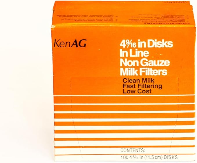 Kenag Milk Filter Disks 4-9/16" (100 disks) (10 Pack)