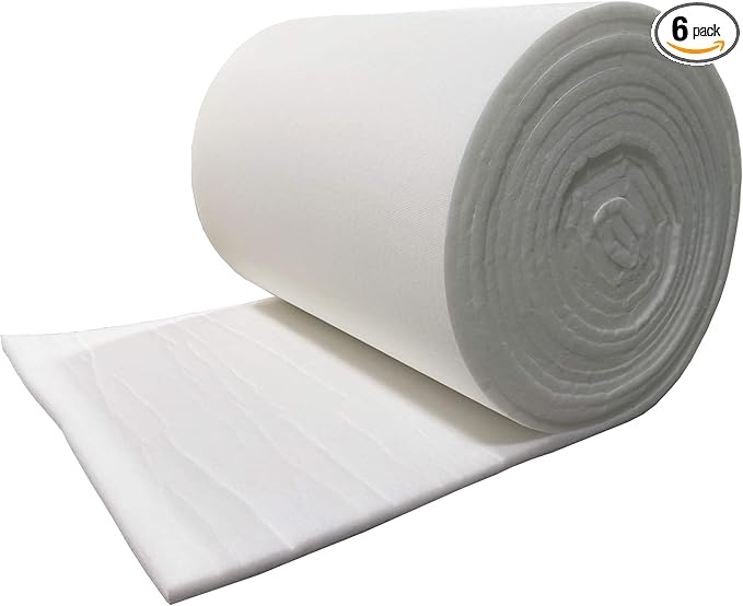 wioboy Paint Booth Ceiling Filter, Spray Booth Tacky Intake Filter for Down Draft Paint Booths (38" x 108" (6/case))