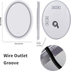 LUVODI Lighted LED Bathroom Mirror: 32”x24” Oval Wall Mounted Makeup Mirror with Backlit and Front Light - Modern Dimmable Makeup Mirrors with Demister Pad Smart Touch Switch Sensor Memory Function