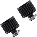 2Pcs 12mm Air Filter Mini Universal Vent Crankcase Cold Air Intake Breathe Filter for Car and Motorcycle (Black)