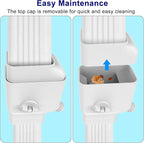 Gutter Downspout Diverter with Built-in Filter Screen Fits for 2"x3" and 3"x4" Downspout, Rainwater Collection System with Adjustable Valve and 4ft. Hose, Diverts Large Water Flow, White