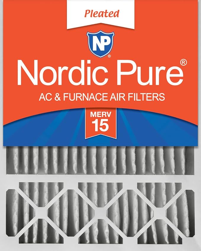 Nordic Pure 20x25x5 (Actual Size: 19 3/4 x 24 3/4 x 4 3/8) Lennox X6673 X6675 Replacement MERV 15 Air Filter 1 Pack