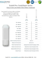 ScaleSlayer 10in Slim Line Drop In, High Capacity (up to 10,000 gals) Water Filter Replacement, Prevents, Removes scale buildup, Fits Traditional 10in Drop In Slim Line Systems (SXP-1027)