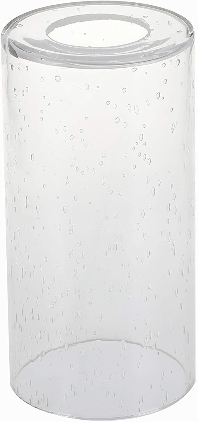 GoLucky Glass Cylinder Shade Accessory - Glass Lamp Fixture Shade Replacement - 4"D x 10"H