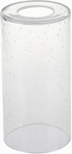 GoLucky Glass Cylinder Shade Accessory - Glass Lamp Fixture Shade Replacement - 1-5/8 Inch Fitter - 3.5"D x 7"H