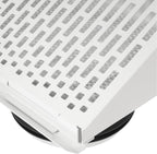 Vent Systems 4" Inch Exhaust Vent Cover with Rubber Gasket - White Galvanized Steel - Robust and Weatherproof Outdoor Air Exhaust Box - Duct or Surface Mounting - Rain and Snow Protection