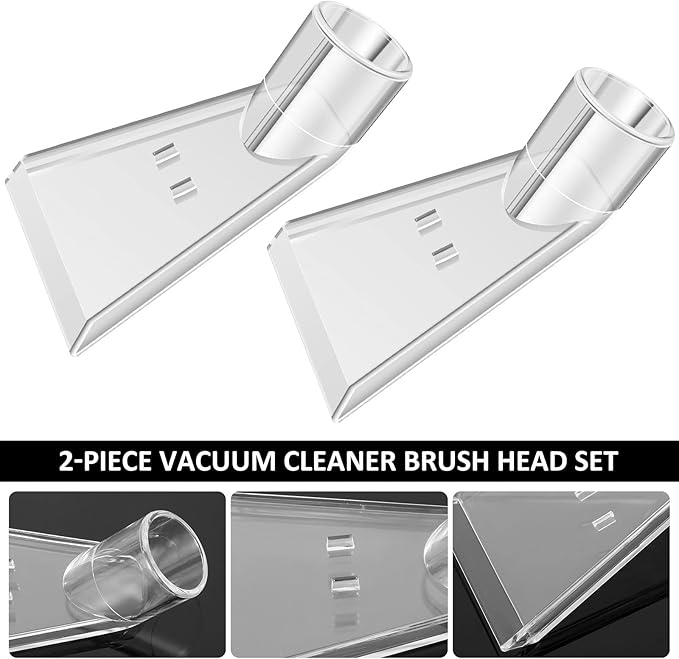 2Pcs Carpet Vac Extractor Attachment Tool, Portable Vacuum Cleaner Brush Head, Extraction Nozzle Shatter Proof Sofa Carpet Cleaning Nozzle Transparent Vacuum Cleaner Parts for Vacuum Cleaners