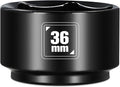 BLACKROBOT 36mm Low Profile Oil Filter Socket, 3/8" Drive 6-Point Oil Filter Cap Remover and Installer Tool, Chrome Vanadium Steel