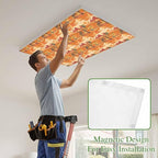 Tropical Plant Cactus Fluorescent Light Covers 3 Pack Western Cowboy Horse Sunset Deserts Orange Magnetic Fluorescent Ceiling Lights Filters for Office Classroom Home Drop Ceiling 4x2 Feet
