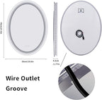 LUVODI Lighted LED Bathroom Mirror: 28”x20” Oval Wall Mounted Makeup Mirror with Backlit and Front Light - Modern Dimmable Smart Mirror Anti Fog with Touch Switch Sensor for Restroom Bedroom