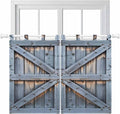 Farmhouse Wood Grain Kitchen Curtains 45 Inch Length, Short Cafe Window Curtains Tab Top, Vintage Country Barn Gate Textured Light Filtering Window Treatments Tier Drapes 27.5"x45" 2 Panel