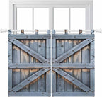 Farmhouse Wood Grain Bedroom Curtains 63 Inch Length, Window Curtains Tab Top, Vintage Country Barn Gate Textured Light Filtering Window Treatments Drapes 42"x63" 2 Panel