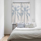 Summer Coconut Tree on Vintage Wood Grain Window Valance Curtains, Seaside Plants Light Filtering Kitchen Valance with 3-inch Rod Pocket for Living Room Bathroom Bedroom,2 Panel,42x63In