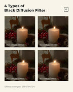 K&F CONCEPT 77mm Black Diffusion 1/4 Filter Mist Cinematic Effect Filter with 28 Multi-Layer Coatings Waterproof/Scratch Resistant for Video/Vlog/Portrait Photography