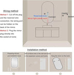 Bathroom Led Mirror ，Bathroom Mirror with LED Lights，Backlit Bathroom Mirror ，LED Mirror for Bathroom，Backlit Lighted Makeup Mirror，with Touch Sensor/Dimming/Demister pad(A,H100*W50cm/H39.4*W19.7IN)