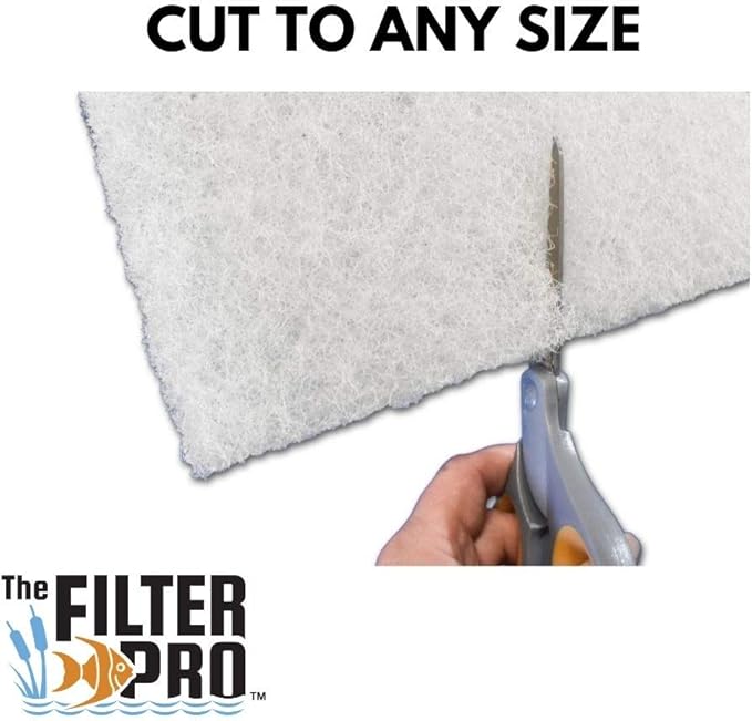 Beige Coarse Filter Media, 1.25" Thick, 18" x 56" Roll, Perfect for Aquariums, Ponds or Water Gardens, Made in USA