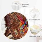 Farm Rooster Bedroom Curtains 63 Inch Length, Window Curtains Tab Top, Farmhouse Barn Funny Animals Butterfly Light Filtering Window Treatments Drapes 42"x63" 2 Panel