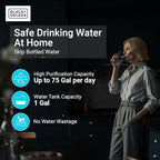 BLACK+DECKER Countertop RO+UV Water Filter | Hot and Ambient Water | 5-Stage Filtration System with Remineralization | IAPMO Tested and NSF Certified | No Installation Required | Portable water Filter
