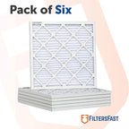 Filters Fast 10x16x1 Air Filter Merv 13, 1" AC Furnace Air Conditioner Filters, Made in the USA, Actual Size: 9.75" x 15.75" x 0.75”, 6 Pack