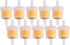 10PCS 1/4 Inch Gas Inline Fuel Filters, with magnet, Universal for Stratton Small Engine, Kohler, Kawasaki, Birggs, John Deere, Gasoline Generator Lawn Mower Motorcycle