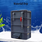 GRRICEPL Fish Tank Filter Box, Waterfall Bio-Filtration Aquarium, Turtle Tank Filter, Pump and Filter Media Not Included (Color : Gray, Size : 40x30x51cm)