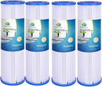 CFS – Whole House Water Filter Cartridges Compatible with EQ-304-20, EQ-PFC.35 Models – Removes Bad Taste and Odor – Replacement Filter Cartridge (4 Pack - Pleated Filter)