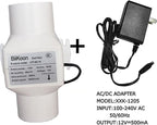 Small Inline Duct Fan 12V 2.36 Inch 60Mm Ventilation Exhaust Booster 14W 58 Cfm Intake Extractor Blower for Carbon Filter Grow Tent Room (Color : NO Adjustable Speed, Size : 14w)