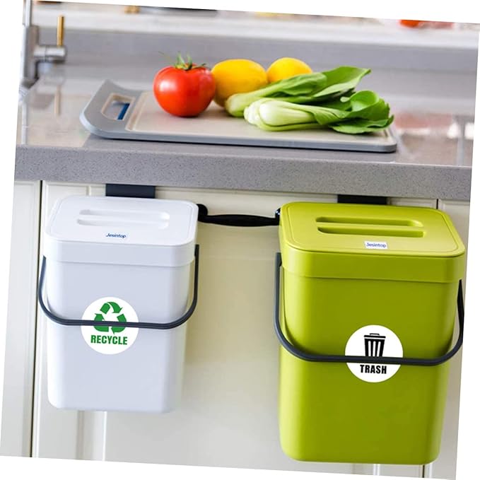 Bin Labels of Garbage Can Decals Material Reminding Stickers for Waste Sorting Indoor Recycling Bin Stickers
