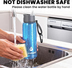 SurviMate 5-Stage 0.01μm Ultra-Filtration Filtered Water Bottle, BPA-Free Material, NSF/ANSI 42&372 Certified, Portable Water Filter Bottle for Survival, Camping, Hiking, and Emergency Use
