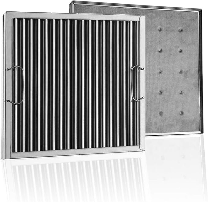 Captrate COMBO Stainless Steel Baffle Restaurant Hood Filter, 20" high x 16" wide