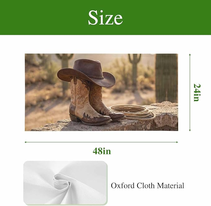 3 Pack Fluorescent Light Cover, Cowboy Western Light Covers for Ceiling Lights, Cowboy Hats Boots Desert Cacti Vintage Magnetic Lights Filters Ceiling Shade for Classroom/Office - 4 x 2 Feet