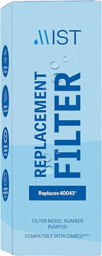 Mist 40043 Replacement for Camco RV Inline Water Filter 40043, 40013, 40041, with Flexible Hose Protector. Reduces Bad Taste, Odors, Chlorine, Lead and Sediment, 1 Pack