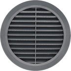 Graphite/Gray 5" Inch Round Ventilation Grille with Insect mesh. (Duct 5Ø / Grille 6Ø) Ventilation Applications. Indoor and Outdoor Vent Cover. Available 3 Sizes / 4 Colors.