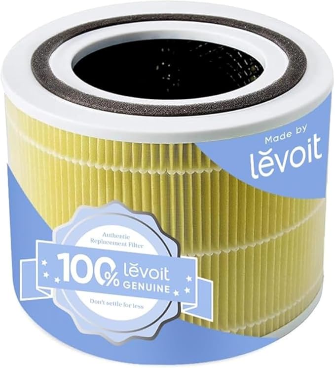 LEVOIT Core 300-P Replacement Filter Air Purifier Pet Allergy, Genuine Core300S-P Filters, Supports HEPA Sleep Mode, High-Efficiency Activated Carbon, Core 300-RF-PA, Yellow, 1 Pack