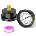 MEANLIN MEASURE 0~60Psi Plastic Frame 1/4" NPT Start and Clean Filter Pressure Gauge, Suitable for Swimming Pool, Spa, Aquarium, Center Back Mount