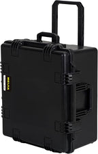 MEIJIA Portable All Weather Waterproof Hard Case, Camera Case with Customizable Fit Foam And Rolling Wheels, 24.8"X23.7"X13.17",Elegant Black