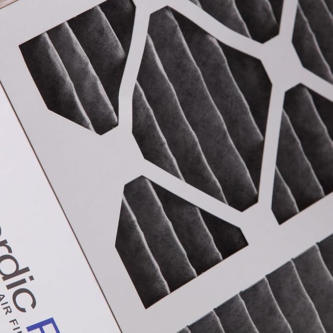Nordic Pure 20x25x5 (Actual Size: 19 3/4 x 24 3/4 x 4 3/8) Lennox X6673 X6675 Replacement Air Filter MERV 8 + Carbon 4 Pack