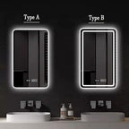 Bathroom Mirror with LED Lights, Backlit Illuminated Bathroom Mirror Wall Mounted Multifunction Vanity Mirror with 3 LED Light Color Dimmable and Demister Pad,(B,H75*W100CM/H29.5*W39.3IN)
