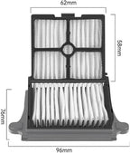 Wet and Dry Vacuum Cleaner Roller Brushes & Filters, Compatible for Tineco, Floor ONE S7 ProS6, Vacuum Cleaner Accessories Floor Scrubber Parts(E)