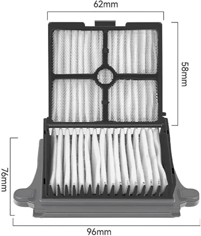 Wet and Dry Vacuum Cleaner Roller Brushes & Filters, Compatible for Tineco, Floor ONE S7 ProS6, Vacuum Cleaner Accessories Floor Scrubber Parts(D)