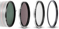 NiSi 67mm Swift VND Mist Kit - True Colour 1-5 & 4 Aperture Variable ND + ND16 Filter + Black Mist Diffusion Effect + Adapter Ring