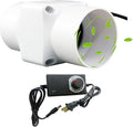 2“ Inline Duct Fan 12V 22 Cfm HVAC Quiet Exhaust Blower Small Ventilation Fan for Grow Tent Basements, Kitchens, Attics (Color : White, Size : Adjustable Speed)