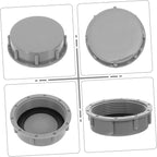 DOITOOL 18pcs Pp Pipe Caps for Drainage Caps for Waste Processing Easy Installation Grey Color for Bathroom Kitchen Use