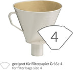 alfi Aroma Plus, Oatmeal Beige, Plastic Coffee Filter for Paper Size 4, Brew Coffee Filtered Directly in the Jug, Spout, with Handle, Dishwasher Safe, BPA Free