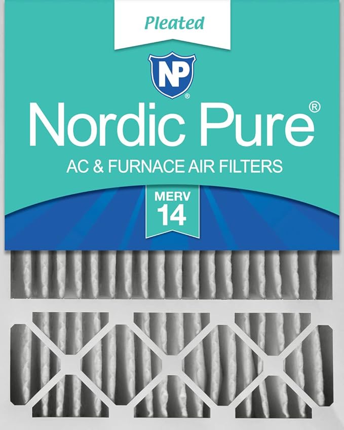Nordic Pure 20x25x5 (Actual Size: 19 3/4 x 24 3/4 x 4 3/8) Lennox X6673 X6675 Replacement MERV 14 Air Filter 1 Pack