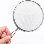 1 Piece Stainless Steel Filter Mesh Ceramic Glaze Filter Mesh Stainless Steel Sieve Strainer Pottery Filter with Handle Glaze Mud Strainer Sifter for Clay Pottery Art, Round