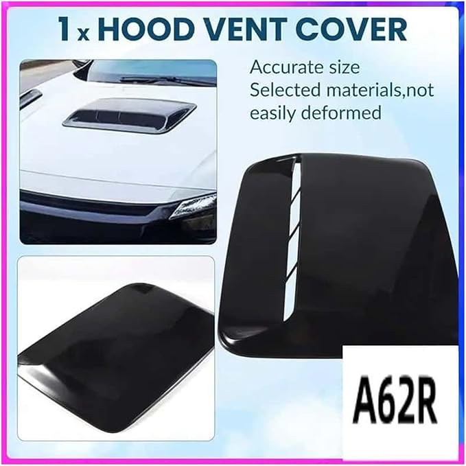 Universal Hood Vent Air Outlet Cover Compatible For Infiniti Compatible Compatible For Mazda And Tesla Hood Scoop Air Flow Intake Vent Cover